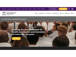 University of Health Sciences and Pharmacy in St. Louis's Website Screenshot