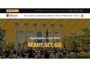 University of Missouri's Website Screenshot