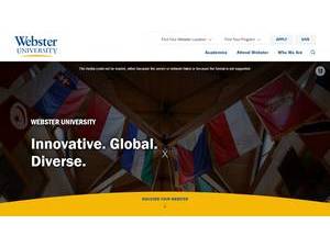 Webster University's Website Screenshot