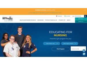 Nebraska Methodist College's Website Screenshot