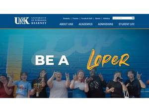 University of Nebraska at Kearney's Website Screenshot