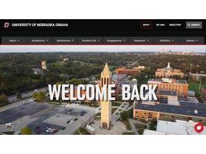 University of Nebraska at Omaha's Website Screenshot