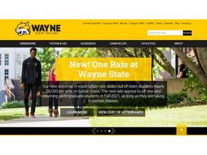 Wayne State College's Website Screenshot