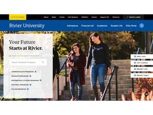 Rivier University's Website Screenshot