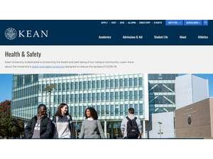 Kean University's Website Screenshot