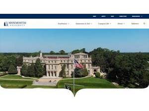 Monmouth University's Website Screenshot