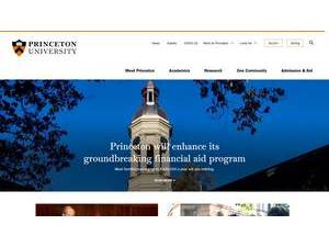 Princeton University's Website Screenshot