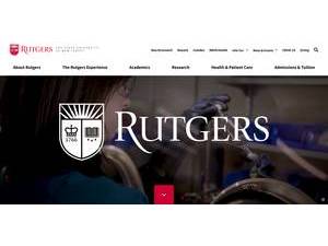Rutgers, The State University of New Jersey's Website Screenshot