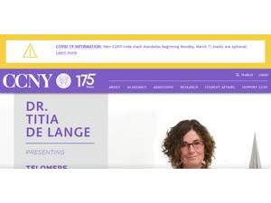 The City College of New York's Website Screenshot