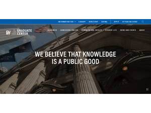 The Graduate Center, CUNY's Website Screenshot