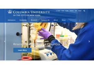 Columbia University in the City of New York's Website Screenshot