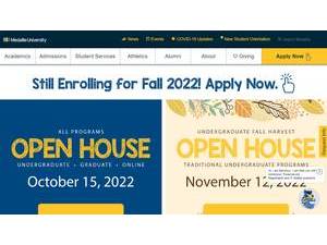 Medaille University's Website Screenshot