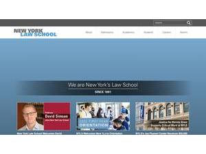 New York Law School's Website Screenshot