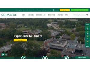 Skidmore College's Website Screenshot