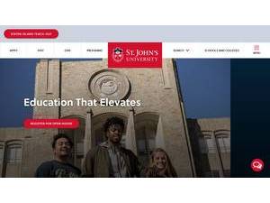 St. John's University's Website Screenshot