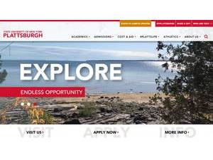 State University of New York College at Plattsburgh's Website Screenshot