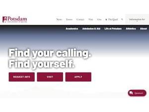 The State University of New York at Potsdam's Website Screenshot