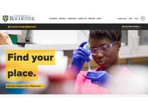 University of Rochester's Website Screenshot