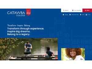 Catawba College's Website Screenshot