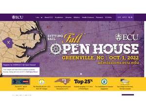 East Carolina University's Website Screenshot