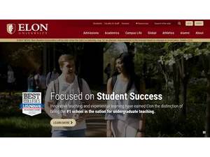 Elon University's Website Screenshot