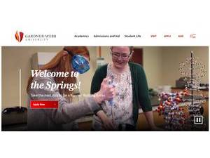 Gardner-Webb University's Website Screenshot