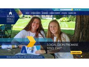 Mars Hill University's Website Screenshot