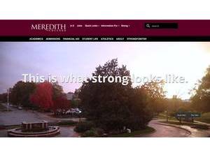 Meredith College's Website Screenshot