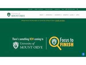University of Mount Olive's Website Screenshot