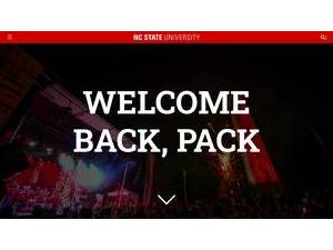 North Carolina State University's Website Screenshot