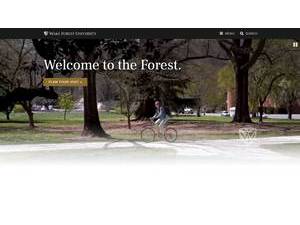 Wake Forest University's Website Screenshot