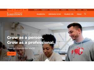 University of Jamestown's Website Screenshot