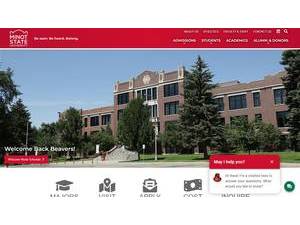 Minot State University's Website Screenshot