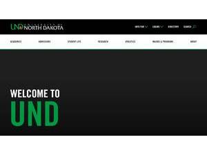 University of North Dakota's Website Screenshot