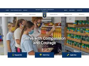 Mount St. Joseph University's Website Screenshot