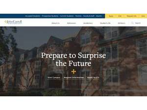 John Carroll University's Website Screenshot