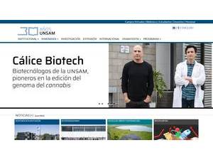 Universidad Nacional de San Martín, Argentina's Website Screenshot