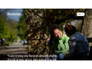 Kenyon College's Website Screenshot