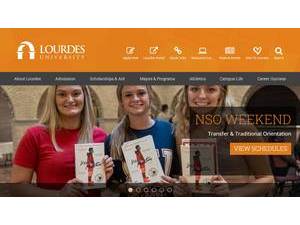Lourdes University's Website Screenshot