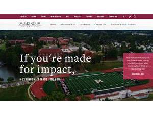 Muskingum University's Website Screenshot