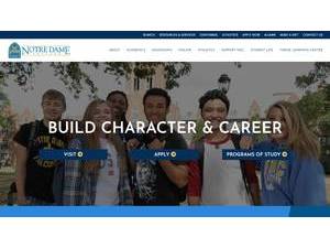 Notre Dame College's Website Screenshot