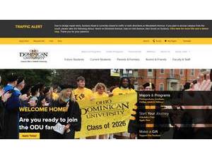 Ohio Dominican University's Website Screenshot