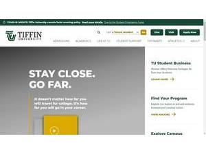 Tiffin University's Website Screenshot