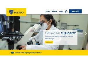 University of Toledo's Website Screenshot