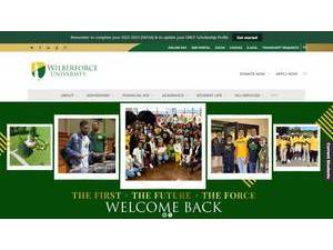 Wilberforce University's Website Screenshot