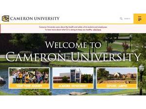 Cameron University's Website Screenshot