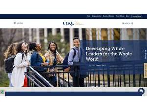 Oral Roberts University's Website Screenshot