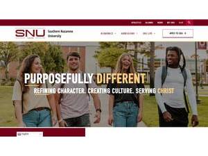 Southern Nazarene University's Website Screenshot