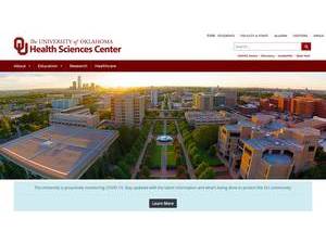 The University of Oklahoma Health Sciences Center's Website Screenshot