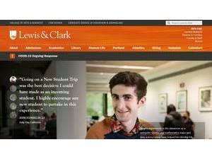 Lewis & Clark College's Website Screenshot